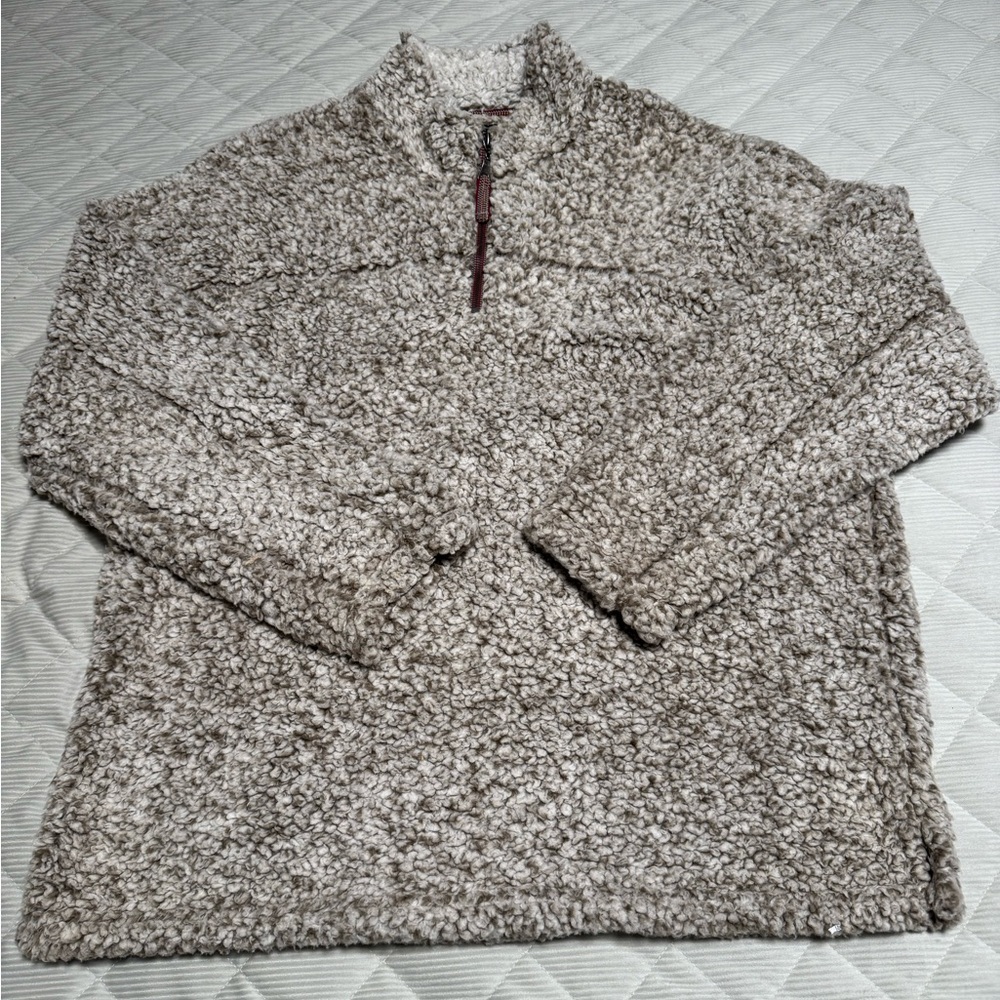 True Grit Cream and Brown Sherpa Jacket Excellent Condition Men’s XL